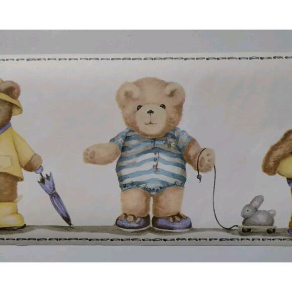 York Pre-pasted Decorative Border - 5yds - Teddy Bears - Picture 3 of 5